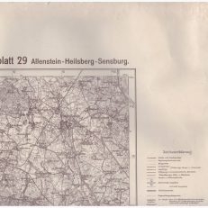 ALLENSTEIN /Olsztyn/ - Heilsberg - Sensburg. Karte des Deutschen Reiches 1:100 000. Grossblatt 29.