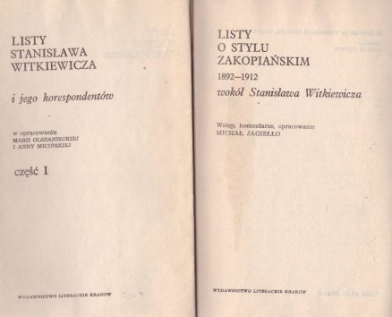 LISTY o stylu zakopiańskim 1892-1912. Wokół Stanisława Witkiewicza.