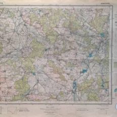 KONIECPOL. Pas 45. Słup 29. Mapa topograficzna w skali 1:100.000.