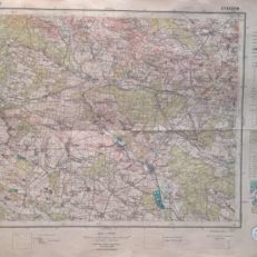 STASZÓW. Pas 46. Słup 32. Mapa topograficzna w skali 1:100.000.