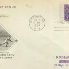 KOPERTA pierwszego dnia obiegu z roku 1939 "Commemorating 100th Anniversary of the Game of Baseball".