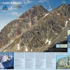 KOŚCIELEC i Zadni Kościelec. Ściany zachodnie. Mapy w pionie.