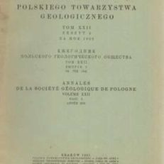 ROCZNIK Polskiego Towarzystwa Geologicznego. Tom XXII za rok 1952. Zeszyt 2.