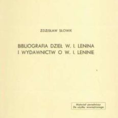 Bibliografia dzieł W. I. Lenina i wydawnictw o W. I. Leninie