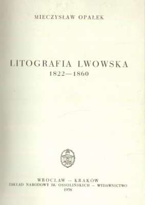 Litografia lwowska 1822-1860