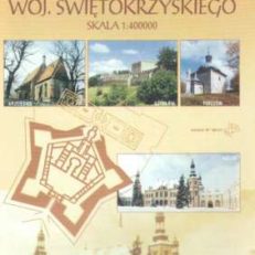 MAPA zabytków województwa świętokrzyskiego. Skala 1:400000.