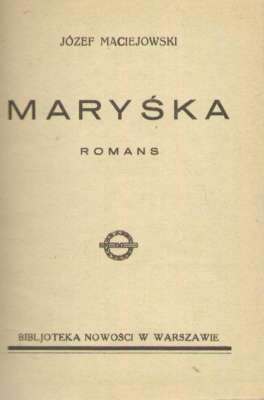 Maryśka. Romans.