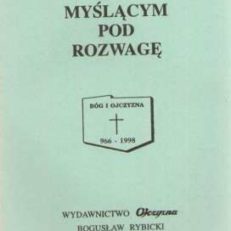 Myślącym pod rozwagę