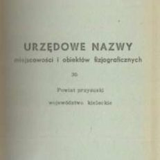 URZĘDOWE nazwy miejscowości i obiektów fizjograficznych