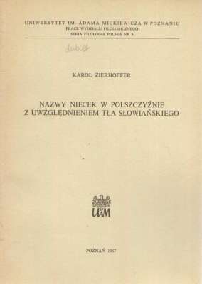 Nazwy niecek w polszczyźnie z uwzględnieniem tła słowiańskiego