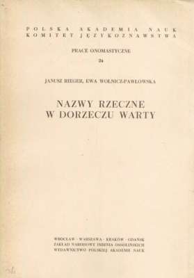 Nazwy rzeczne w dorzeczu Warty