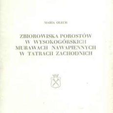 Zbiorowiska porostów w wysokogórskich murawach nawapiennych w Tatrach Zachodnich