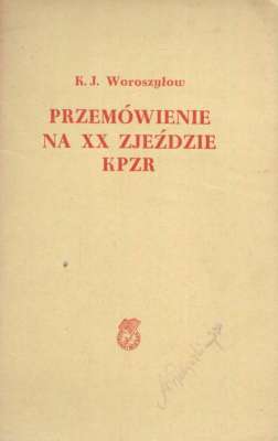 Przemówienie na XX zjeździe KPZR