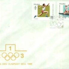 KOPERTA pierwszego dnia obiegu z roku 1988 "Igrzyska XXIV Olimpiady. Seul".