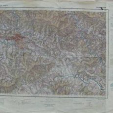 SZCZAWNICA. Pas 51. Słup 31. Mapa topograficzna w skali 1:100.000