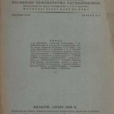 TATERNIK 1933. Rocznik XVII. Zeszyt 3-4. Kraków, lipiec 1933.