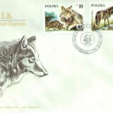 KOPERTA pierwszego dnia obiegu z roku 1985 "Wilk. Canis lupus".