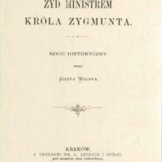 Żyd ministrem króla Zygmunta. Szkic historyczny