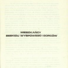 Mieszkańcy Beskidu Wyspowego i Gorców.