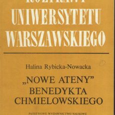 Nowe Ateny Benedykta Chmielowskiego. Metoda, styl, język.