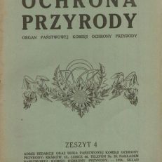 OCHRONA Przyrody. Organ Państwowej Rady Ochrony Przyrody. Rocznik 4.