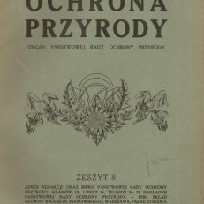OCHRONA Przyrody. Organ Państwowej Rady Ochrony Przyrody. Rocznik 8.