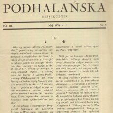 ZIEMIA Podhalańska. Miesięcznik. Rok III. Maj 1938. Nr 5.