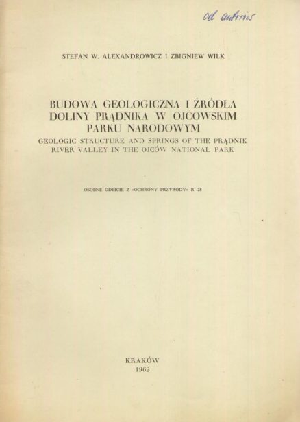Budowa geologiczna i źródła doliny Prądnika w Ojcowskim Parku Narodowym.