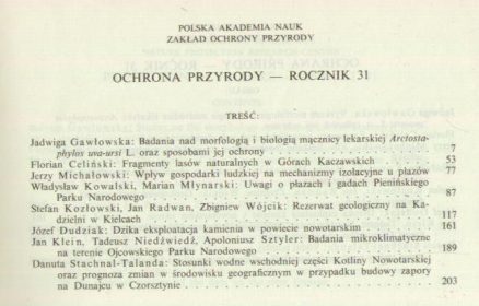 OCHRONA Przyrody. Rocznik 31. - obrazek 2