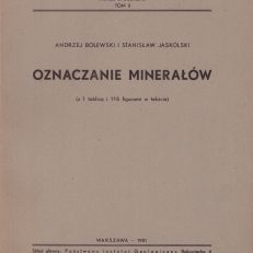 Oznaczanie minerałów (z 1 tablicą i 116 figurami w tekście).