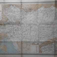 ÜBERSICHTSKARTE der k. k. österreichischen Staatsbahnen und der im Staatsbetriebe befindlichen Privatbahnen nach dem Stande am 31. Dezember 1905. Skala ok. 1:1 428 571 (7 cm = 100 km).