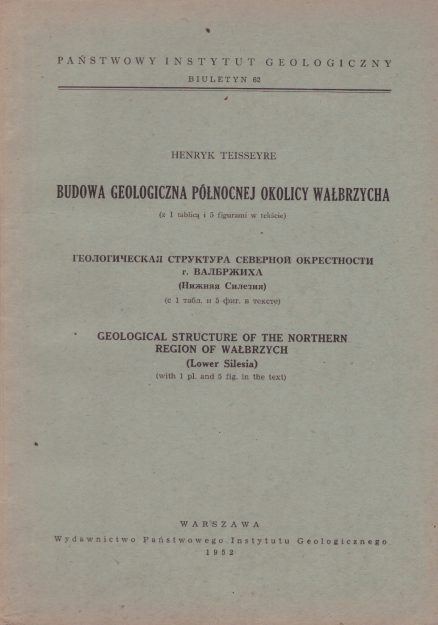 Budowa geologiczna północnej okolicy Wałbrzycha (z 1 tablicą i 5 figurami w tekście).