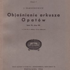 Objaśnienie arkusza Opatów (pas 45, słup 33) (z 2-ma fig. w tekście i 3-ma tablicami).