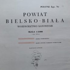 POWIAT BIELSKO-BIAŁA. Województwo katowickie. Skala 1:25.000.