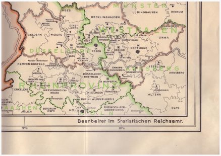 DIE Verwaltungsbezirke des Deutschen Reichs nach dem Stand vom 1. Juni 1939. Maßstab 1:1 200 000. - obrazek 7