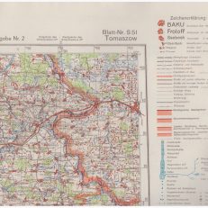TOMASZOW. Blatt-Nr. S 51. Skala 1:300.000. Deutsche Heereskarte. Osteuropa 1:300.000. Ausgabe Nr. 2.