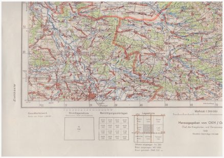TOMASZOW. Blatt-Nr. S 51. Skala 1:300.000. Deutsche Heereskarte. Osteuropa 1:300.000. Ausgabe Nr. 2. - obrazek 2