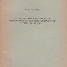 Charakterystyka briologiczna wysokogórskich zespołów murawowych Tatr Zachodnich