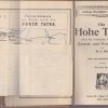 Die Hohe Tatra nebst den wichtigsten Touren in den Zentral- und Westkarpathen von... Achte, neu bearbeitete Auflage. Mit sechs Karten. - obrazek 2