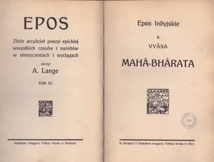 EPOS indyjskie. II. Vyāsa Mahā-bhārata.