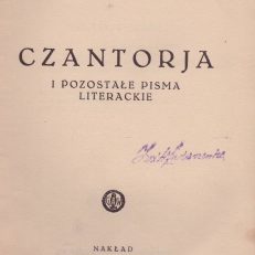 Czantoria i pozostałe pisma literackie.