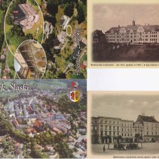 LWÓWEK Śląski i okolice. Zestaw 4 pocztówek.