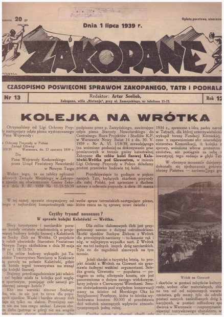 ZAKOPANE. Czasopismo poświęcone sprawom Zakopanego, Tatr i Podhala. - obrazek 2