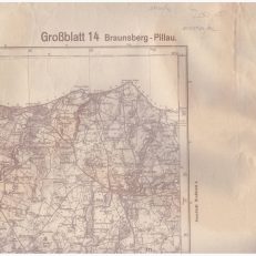 BRAUNSBERG / Braniewo/ - Pillau. Karte des Deutschen Reiches 1:100 000. Grossblatt 14.