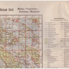 MIELAU /Mława/ - Praschnitz - Zichenau - Mackeim. Karte des Deutschen Reiches 1:100 000. Grossblatt 340.