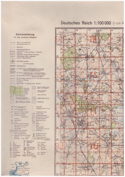 MIELAU /Mława/ - Praschnitz - Zichenau - Mackeim. Karte des Deutschen Reiches 1:100 000. Grossblatt 340. - obrazek 2