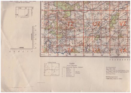MIELAU /Mława/ - Praschnitz - Zichenau - Mackeim. Karte des Deutschen Reiches 1:100 000. Grossblatt 340. - obrazek 3