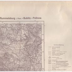 RUMMELSBERG i. Pom. /Miastko/ - Bublitz - Pollnow. Karte des Deutschen Reiches 1:100 000. Grossblatt 25.