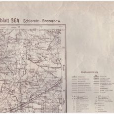 SCHIERATZ - Szczercow. Grossblatt nr 364. Mapa w skali 1:100 000.