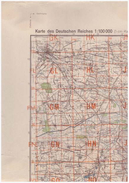 KUTNO - Lowicz - Litzmannstadt - Skierniewice. Karte des Deutschen Reiches 1:100 000. Grossblatt 356. Ausgabe 3 vom X. 1944. - obrazek 2